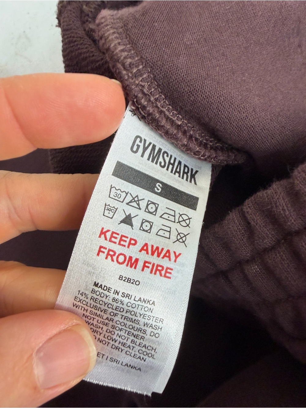 Gymshark‎ Lifting Club Joggers Sweatpants Men's Size S Maroon Unisex - Picture 9 of 10